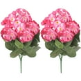 thumbnail image 1 of Deago 2Pcs 14" Artificial Geraniums Silk Flowers Plants UV Resistant for Home Garden Indoor Outdoor Decor (Pink), 1 of 9
