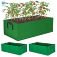 thumbnail image 1 of Deago 2Pcs Fabric Raised Garden Bed Reusable Square Large Grow Bag Fabric Pots Vegetable Planting Bag with Handles Planting Pots for Plants Flowers Vegetables (Green), 1 of 9