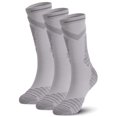 thumbnail image 1 of Deago 3 Pairs Athletic Crew Socks Cushioned Running Socks Anti-Blister Moisture Wicking Hiking Basketball Socks for Men (Gray), 1 of 9