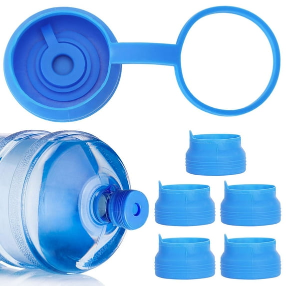 Deago 3 and 5 Gallon Water Jug Cap, Silicone Reusable Replacement Cap, Non Spill Bottle Caps for 55mm Bottle Water Dispenser Caps - Pack of 3