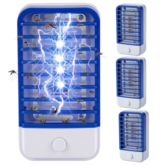 Deago 4 Pack Plug in Bug Zapper Indoor, Electronic Fly Trap Insect Killer, Mosquito Zapper Gnat Traps with LED Light for Living Room, Home, Kitchen, Bedroom, Baby Room, Office