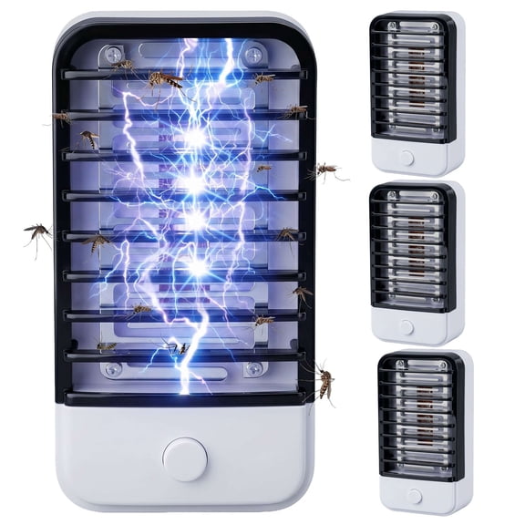 Deago 4 Pack Plug in Bug Zapper Indoor, Electronic Fly Trap Insect Killer, Mosquito Zapper Gnat Traps with LED Light for Living Room, Home, Kitchen, Bedroom, Baby Room, Office