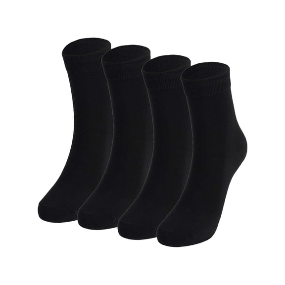 Deago 4 Pairs Mens Athletic Crew Socks Breathable Cotton Soft Casual Thin Socks for Work,Sport & Everyday Wear (Black)