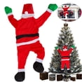 thumbnail image 1 of Deago 5.6' Hanging Santa Claus Outdoor Christmas Decoration Funny Large Climbing Santa Claus Suit Xmas Tree Hanging Ornaments for Home Door Wall Car Roofs Yard Decor, 1 of 8