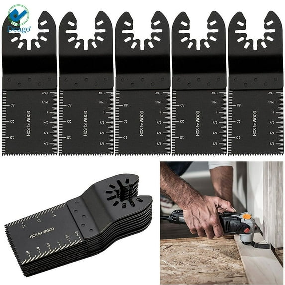 Deago 5 Metal Wood Oscillating Tool Saw Blades Professional Universal Quick Release Durable Multitool Blades Oscillating Multitool Kit Set