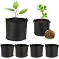 thumbnail image 1 of Deago 5-Pack 7 Gallon Plant Grow Bags Nonwoven Fabric Pots Aeration Container with Handles for Garden and Planting, Black, 1 of 9