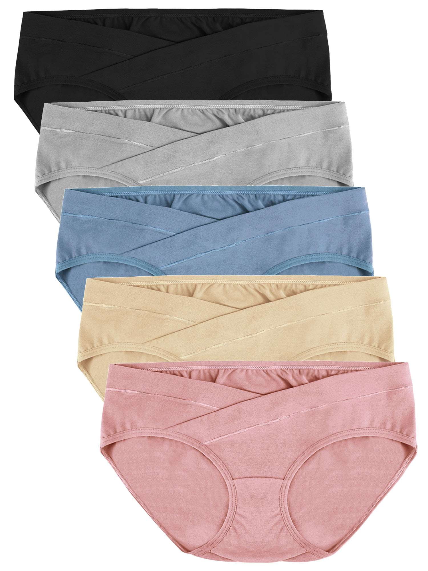 Deago 5 Pack Womens Cotton Maternity Underwear Pregnancy Postpartum