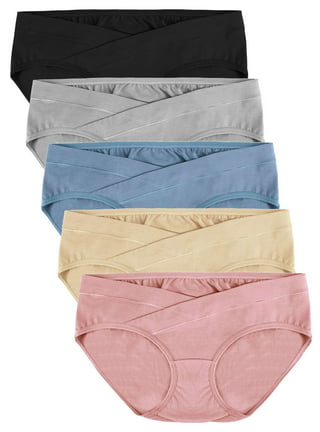 Emprella Maternity Underwear Under Bump, 5 Pack Women Cotton Pregnancy  Postpartum Panties - S