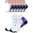 thumbnail image 1 of Deago 5 Pairs Compression Socks Plantar Fasciitis for Women & Men, 10-20 mmhg Athletic Sock Arch Support Best for Running,Flight,Travel,Nurses (S/M, Purple), 1 of 10