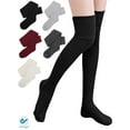 thumbnail image 1 of Deago 5 Pairs Women's Adorable Thigh High Cotton Socks Over Knee Tights Long Boot Stocking Knee High Leg Warmer (Multi-color), 1 of 9