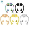 thumbnail image 1 of Deago 5 Pcs Magnetic Septum Nose Ring Horseshoe Stainless Steel Faux Fake Nose Septum Rings Non-Pierced Clip On Nose Hoop Rings, 1 of 9