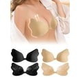 thumbnail image 1 of Deago 2 Pairs Sticky Bra Adhesive Push Up Reusable Invisible Strapless Bras for Women Backless Dresses (Skin), 1 of 9
