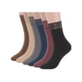 thumbnail image 1 of Deago 6 Pairs Womens Fuzzy Lace Slipper Socks Winter Warm Soft Cozy Fluffy Microfiber Home Sleeping Socks, Multicolor, 1 of 10
