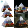 thumbnail image 1 of Deago 7 Chakra Crystal Orgone Pyramid Healing Kit/Includes 4 Crystal Quartz Energy Points/EMF Protection Meditation Yoga Energy Generator, 1 of 8