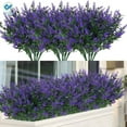 thumbnail image 1 of Deago 8 Bundles Artificial Lavender Flowers Outdoor Fake Flowers for Decoration UV Resistant No Fade Faux Plastic Plants Garden Porch Window Box Decor (Purple), 1 of 9