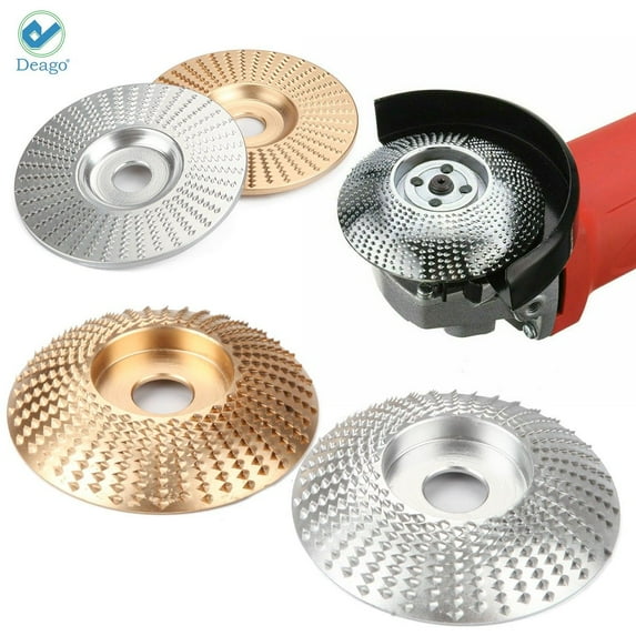 Deago 85mm Carbide Wood Sanding Carving Shaping Disc For Angle Grinder Grinding Wheel (Silver)