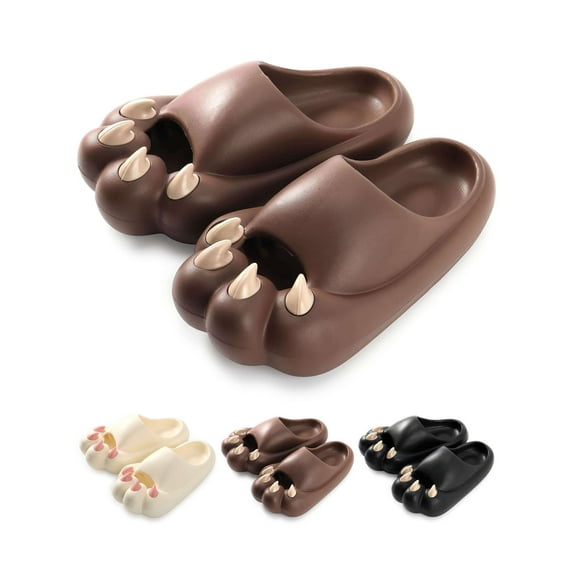 Deago Animal Paws Cloud Slides for Women Men Pillow Slippers Funny Sandals House Shoes Non-Slip for Indoor Shower Outdoor