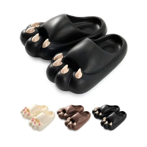 Deago Animal Paws Cloud Slides for Women Men Pillow Slippers Funny Sandals House Shoes Non-Slip for Indoor Shower Outdoor