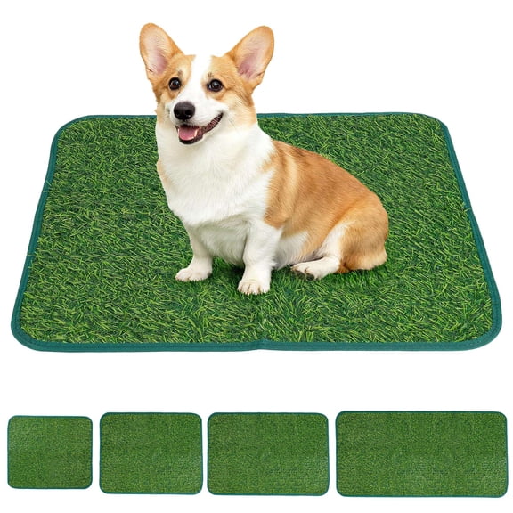 Deago Artificial Grass Puppy Pee Pad for Dogs and Small Pets - 14.2x18.1 Inch, Reusable Potty Training Pad for Indoor Outdoor
