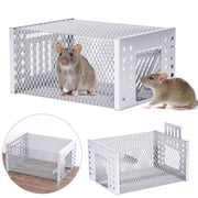 Deago Automatic Continuous Rat Trap Cage   Humane Live Mouse & Rodent Catcher for Indoor & Outdoor Use