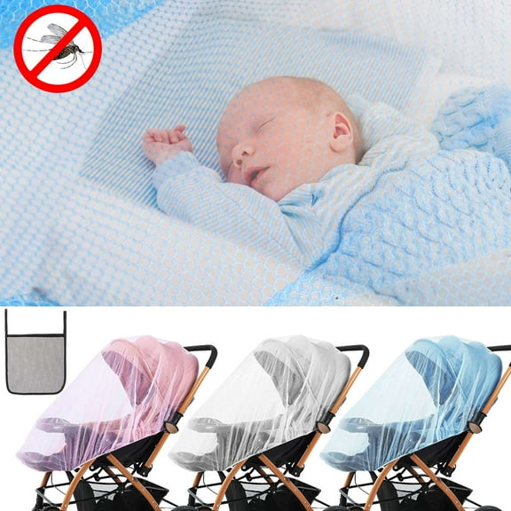 Deago Baby Mosquito Net for Stroller Car Seat Infant Bug Protection Insect Prams Cover Outdoor Protect (Blue)