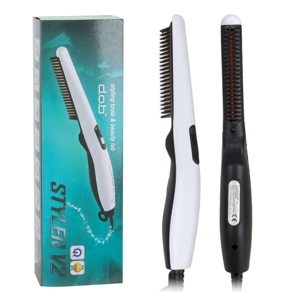 Deago Beard Straightener Comb Quick Heated Brush Styler For Mens Pro Hair Electric