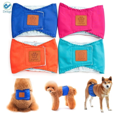 Deago Belly Bands for Male Dogs - Washable Reusable Small Dog Belly Wrap Leakproof Puppy Diapers Nappies (Cyan, S)