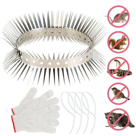 Deago Bird Spikes Stainless Steel Fence Spikes for Pigeons Raccoon Snakes Mouse Repellent Deterrent Spikes Defender for Outside (39.4in)