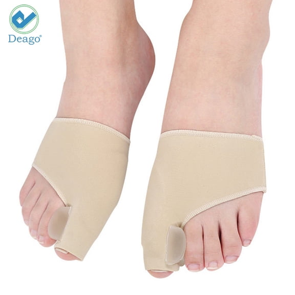 Deago Bunion Sleeve Toe Separators Corrector 2 Big Toe Protectors For Bunions Treatment Gel Toe Separators, Spacers, Straightener (1 Pair, 2pieces)