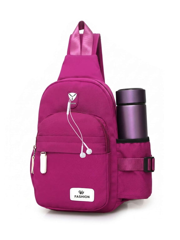 Canvas Sling Bag for Men & Women - Chest Shoulder Bag Unbalance Crossbody Backpack Water Resistant Daypack for Gym Travel Hiking