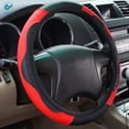 thumbnail image 1 of Deago Car Steering Wheel Covers Black Red - Auto Women Men Universal 15 Inch Sports Design Non-Slip Leather for Truck SUV Accessories, 1 of 7