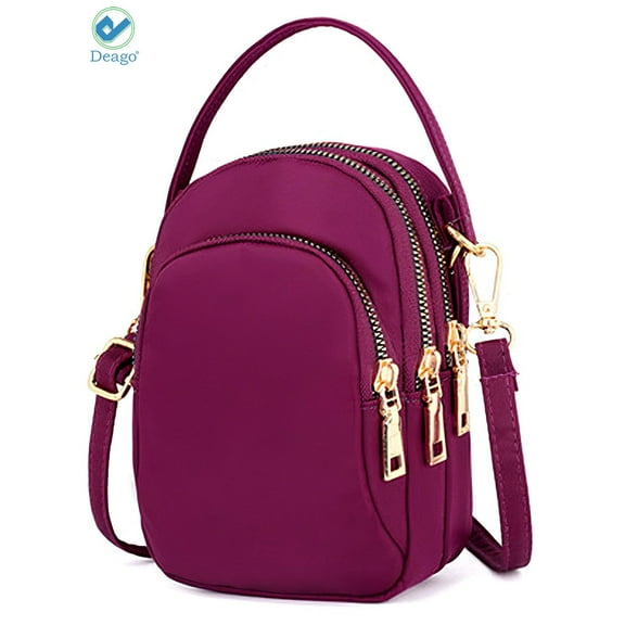 Deago Cell Phone Purse Small Crossbody Shoulder Bag Smartphone Wallet Phone Holder for Women (Purple)