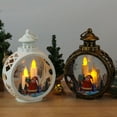 thumbnail image 1 of Deago Christmas Decorative Candle Lantern Lights LED Vintage Santa Ornament Battery Operated Hanging Lantern for Christmas Decorations and Gift, 1 of 12