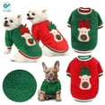 thumbnail image 1 of Deago Christmas Dog Sweater Elk Pet Cat Clothes Fleece Winter Warm Dog Apparel for Small Medium Dogs (Green, L), 1 of 8