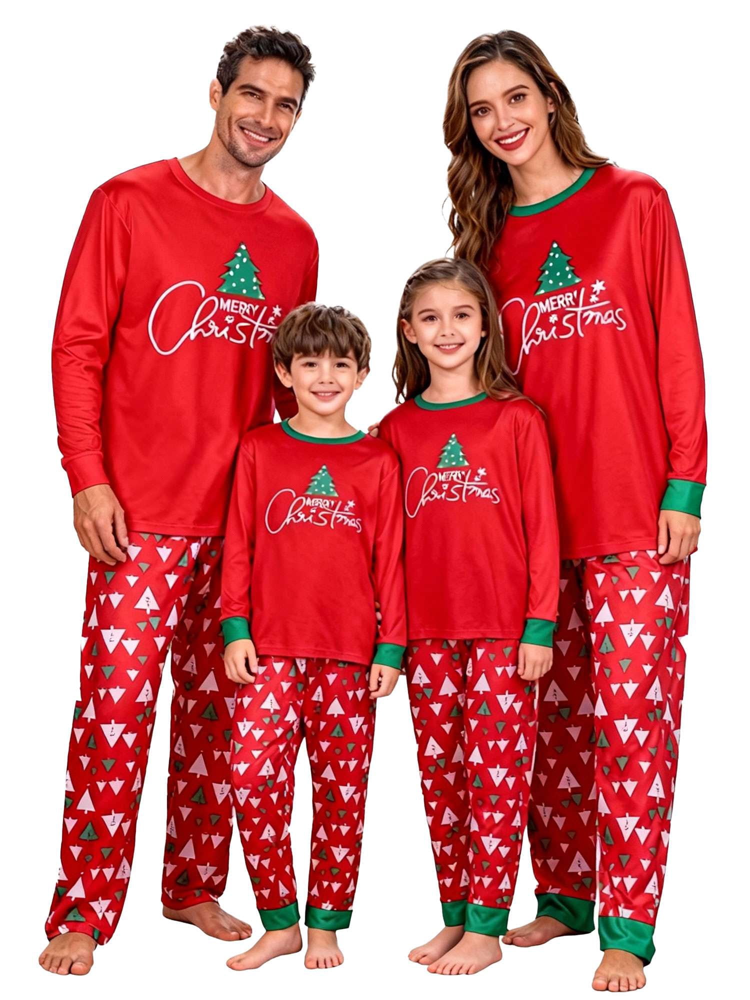 Deago Christmas Family Matching Pajamas Set Womens Mens Pjs Long Sleeve ...