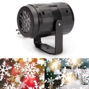 Deago Christmas Snowflake Projector Lights, Rotating LED Snowfall Projection Lamp , Indoor Landscape Decorative Lighting for Xmas Holiday Party Wedding