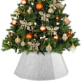 thumbnail image 1 of Deago Christmas Tree Collar, 27" D Crystal Christmas Tree Skirt, Foldable Christmas Tree Ring, Handmade Xmas Tree Stand Base Cover for Christmas Tree Decoration, 1 of 9