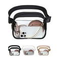 thumbnail image 1 of Deago Clear Belt Bag Stadium Approved Fanny Pack Crossbody Waist Bag for Women with Adjustable Strap for Sports Events, Concerts - Black, 1 of 10