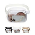 thumbnail image 1 of Deago Clear Belt Bag Stadium Approved Fanny Pack Crossbody Waist Bag for Women with Adjustable Strap for Sports Events, Concerts - White, 1 of 10