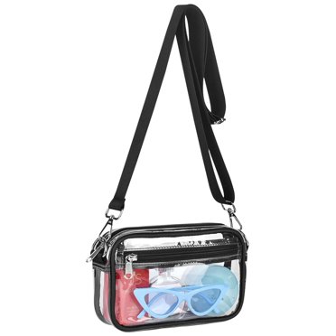 Clear Crossbody Bag Transparent Sling Bag W/ Adjustable Strap Stadium