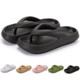 thumbnail image 1 of Deago Clouds Slides for Women Men Pillow Slippers Thicken Sole Non Slip Shower Bathroom Slides Flip Flops for Indoor and Outdoor, 1 of 8