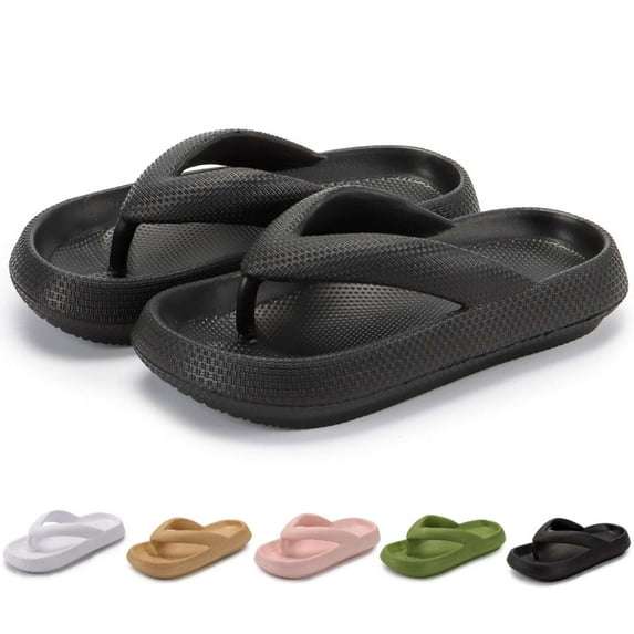 Deago Clouds Slides for Women Men Pillow Slippers Thicken Sole Non Slip Shower Bathroom Slides Flip Flops for Indoor and Outdoor