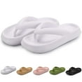 thumbnail image 1 of Deago Clouds Slides for Women Men Pillow Slippers Thicken Sole Non Slip Shower Bathroom Slides Flip Flops for Indoor and Outdoor, 1 of 8