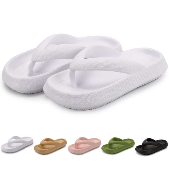 Deago Clouds Slides for Women Men Pillow Slippers Thicken Sole Non Slip Shower Bathroom Slides Flip Flops for Indoor and Outdoor