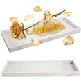 thumbnail image 1 of Deago Countertop and Vanity Tray - 12" Shatterproof Bathroom Tray, Flexible Silicone Soap Tray for Kitchen, Toilet Tank Tray, Bathroom Trays for Counter, Perfume Candle Key Valet Tray, 1 of 8