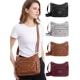 thumbnail image 1 of Deago Crossbody Bags for Women Pocketbook Soft PU Leather Ladies Purses and Handbags Multi Pocket Shoulder Bag with Adjustable Strap (Black), 1 of 10