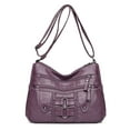 thumbnail image 1 of Deago Crossbody Bags for Women Pocketbooks Soft PU Leather Purses and Handbags Multi Pocket Shoulder Bag (Purple), 1 of 9