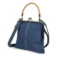 thumbnail image 1 of Deago Denim Crossbody Tote Bags for Women, Mini Blue Denim Totebag Kiss Lock Purses and Handbags Accessories, 1 of 9