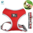 thumbnail image 1 of Deago Dog Harness Leash Set, Dog Harness No-Pull Pet Harness Adjustable Reflective Mesh Outdoor Pet Vest for Dogs Easy Control for Small Medium Dogs - Size M, Red, 1 of 10