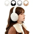 thumbnail image 1 of Deago Ear Muffs for Winter Men Women Plush Earmuffs Foldable Cute Ear Covers Cold Weather Fluffy Ear Warmers (Khaki), 1 of 9